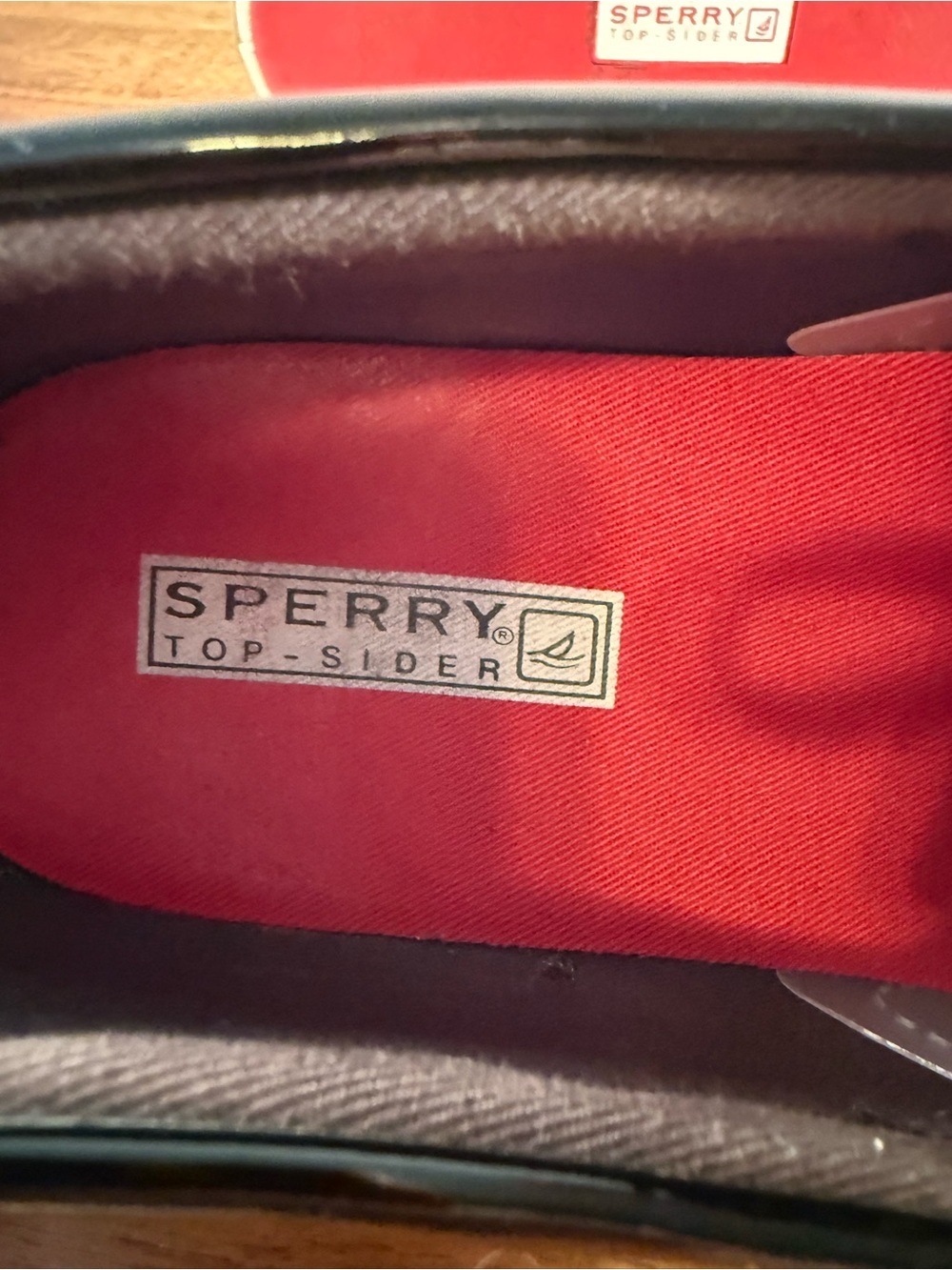 Sperry Biscayne Sequined Boat Shoes Black/White/Red Size 10 - Picture 8 of 10